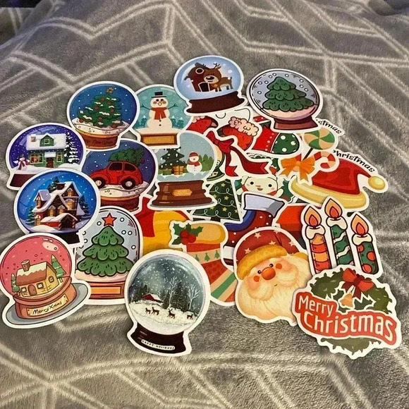 Other - 💚 🎄 25 Mystery Variety Christmas Holiday New Years Trendy Aesthetic Stickers